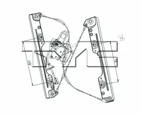 TYC Genera Power Window Motor and Regulator Assembly Nissan Murano Front Right 2003-2007