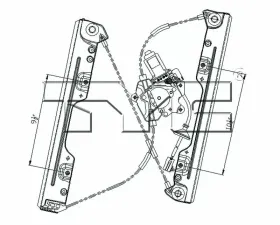 TYC Genera Power Window Motor and Regulator Assembly Nissan Murano Front Left 2003-2007