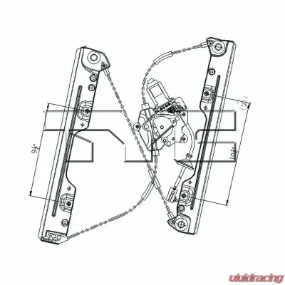 TYC Genera Power Window Motor and Regulator Assembly Nissan Murano Front Left 2003-2007 - 660498