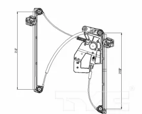 TYC Genera Power Window Motor and Regulator Assembly BMW Front Left