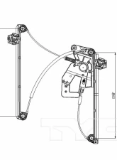 TYC Genera Power Window Motor and Regulator Assembly BMW Front Left                                     - 660500 - Image 6