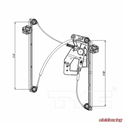 TYC Genera Power Window Motor and Regulator Assembly BMW Front Left - 660500