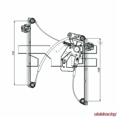 TYC Genera Power Window Motor and Regulator Assembly BMW Front Left - 660500