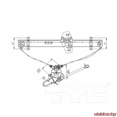TYC Genera Power Window Motor and Regulator Assembly Honda Pilot Rear Right 2003-2008 - 660501