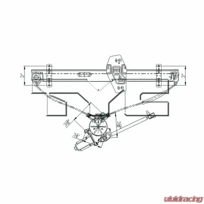 TYC Genera Power Window Motor and Regulator Assembly Honda Pilot Rear Right 2003-2008 - 660501