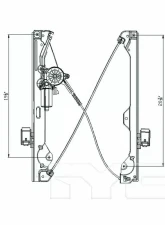 TYC Genera Power Window Motor and Regulator Assembly Rear Right                                     - 660503 - Image 4