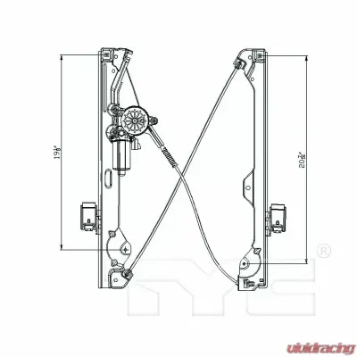 TYC Genera Power Window Motor and Regulator Assembly Rear Right - 660503