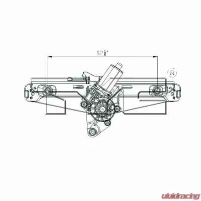 TYC Genera Power Window Motor and Regulator Assembly Chevrolet Malibu Rear Right 2005-2008 - 660513