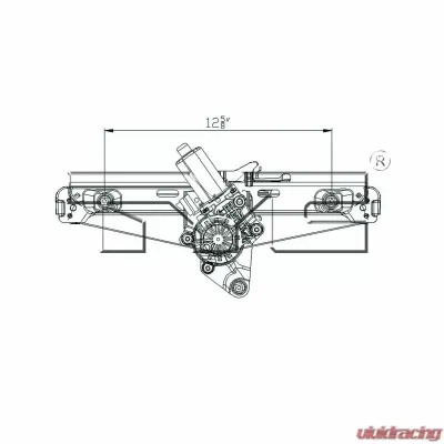 TYC Genera Power Window Motor and Regulator Assembly Chevrolet Malibu Rear Left 2005-2008 - 660514