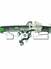 TYC Genera Power Window Motor and Regulator Assembly Chevrolet Malibu Rear Left 2005-2008                                     - 660514 - Image 2