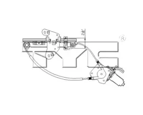 TYC Genera Power Window Motor and Regulator Assembly Rear Left