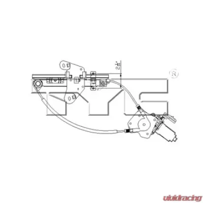 TYC Genera Power Window Motor and Regulator Assembly Rear Left - 660516