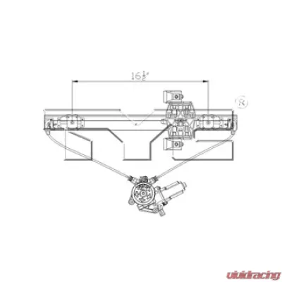 TYC Genera Power Window Motor and Regulator Assembly Ford Rear Right - 660517