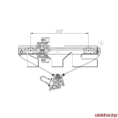 TYC Genera Power Window Motor and Regulator Assembly Ford Rear Left - 660518