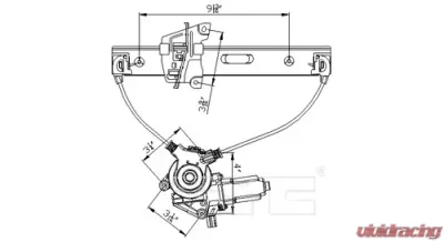 TYC Genera Power Window Motor and Regulator Assembly Rear Right - 660531