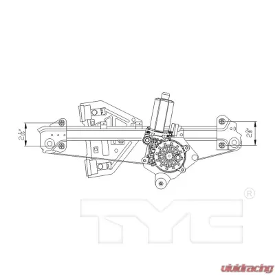 TYC Genera Power Window Motor and Regulator Assembly Cadillac Rear Right - 660539