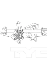 TYC Genera Power Window Motor and Regulator Assembly Cadillac Rear Left                                     - 660540 - Image 4