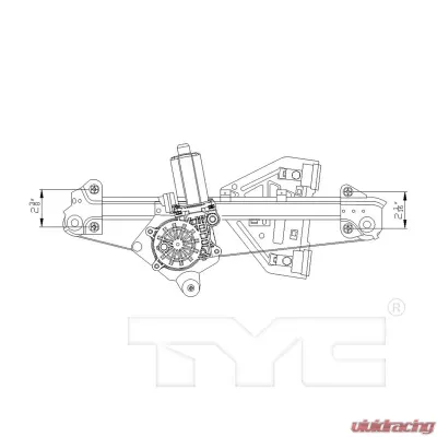 TYC Genera Power Window Motor and Regulator Assembly Cadillac Rear Left - 660540