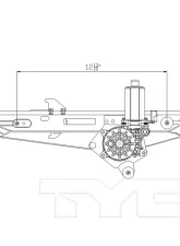 TYC Genera Power Window Motor and Regulator Assembly Ford Focus Rear Right 2000-2007                                     - 660541 - Image 4