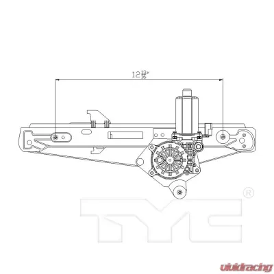 TYC Genera Power Window Motor and Regulator Assembly Ford Focus Rear Right 2000-2007 - 660541