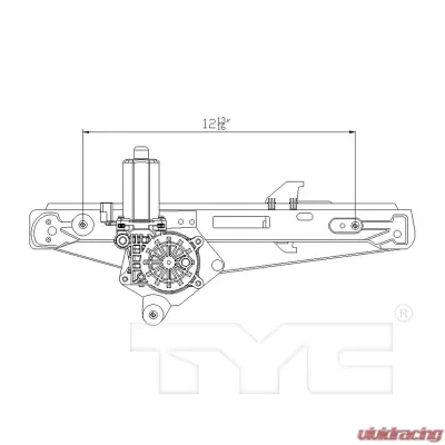 TYC Genera Power Window Motor and Regulator Assembly Ford Focus Rear Left 2000-2007 - 660542
