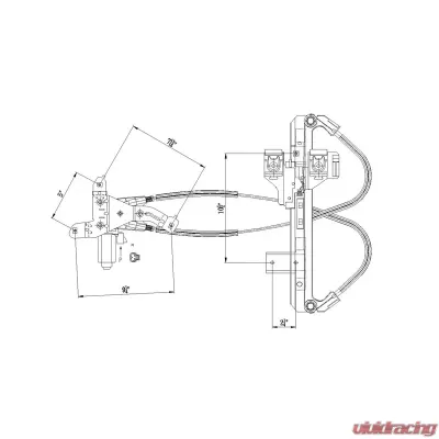 TYC Genera Power Window Motor and Regulator Assembly Rear Left - 660544