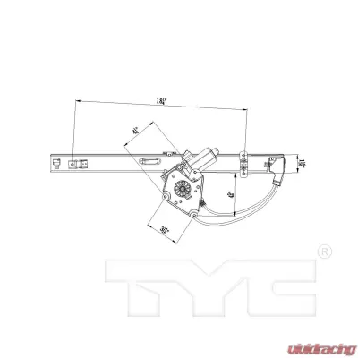 TYC Genera Power Window Motor and Regulator Assembly Jeep Liberty Rear Left 2002-2006 - 660546