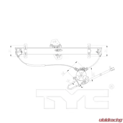 TYC Genera Power Window Motor and Regulator Assembly Acura MDX Front Right 2003-2006 - 660553