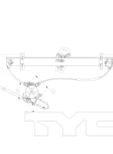 TYC Genera Power Window Motor and Regulator Assembly Acura MDX Front Left 2003-2006                                     - 660554 - Image 4