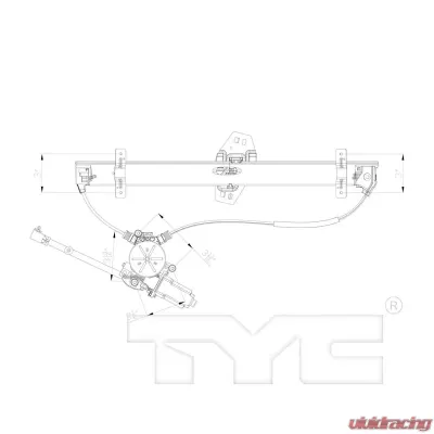 TYC Genera Power Window Motor and Regulator Assembly Acura MDX Front Left 2003-2006 - 660554