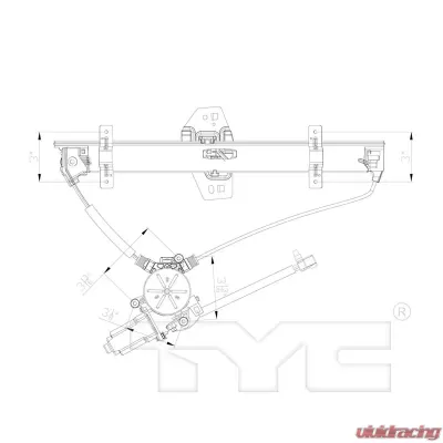 TYC Genera Power Window Motor and Regulator Assembly Acura MDX Rear Right 2001-2006 - 660555