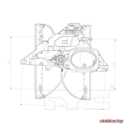 TYC Genera Power Window Motor and Regulator Assembly Ford Expedition Front Left 2007 - 660558