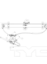 TYC Genera Power Window Motor and Regulator Assembly Rear Left                                     - 660564 - Image 4