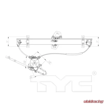 TYC Genera Power Window Motor and Regulator Assembly Rear Left - 660564