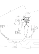 TYC Genera Power Window Motor and Regulator Assembly Acura MDX Front Right 2001-2002                                     - 660565 - Image 4
