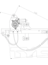 TYC Genera Power Window Motor and Regulator Assembly Acura MDX Front Left 2001-2002                                     - 660566 - Image 4