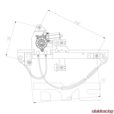 TYC Genera Power Window Motor and Regulator Assembly Acura MDX Front Left 2001-2002 - 660566