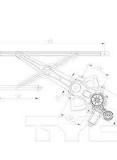TYC Genera Power Window Motor and Regulator Assembly Toyota Camry Front Right 2007-2009                                     - 660569 - Image 4