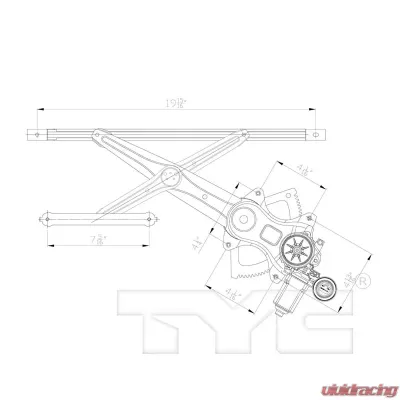TYC Genera Power Window Motor and Regulator Assembly Toyota Camry Front Right 2007-2009 - 660569