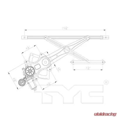 TYC Genera Power Window Motor and Regulator Assembly Toyota Camry Front Left 2007-2009 - 660570