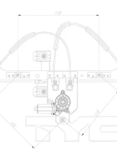 TYC Genera Power Window Motor and Regulator Assembly Rear Right                                     - 660571 - Image 3