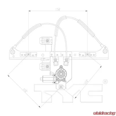 TYC Genera Power Window Motor and Regulator Assembly Rear Right - 660571