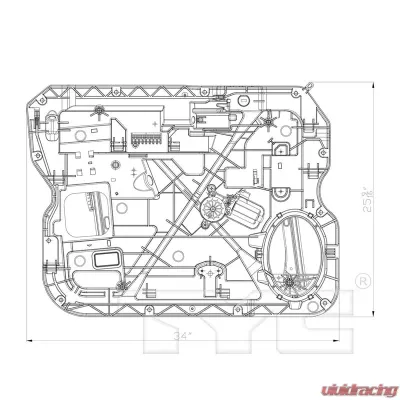 TYC Genera Power Window Motor and Regulator Assembly Front Left - 660580
