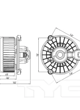 TYC Genera HVAC Blower Motor Honda Fit Front 2009-2014                                     - 700247 - Image 5