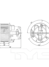 TYC Genera HVAC Blower Motor Volvo Front                                     - 700254 - Image 3