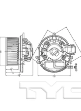TYC Genera HVAC Blower Motor BMW Front                                     - 700281 - Image 4