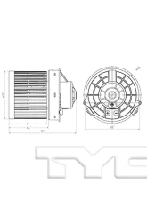TYC Genera HVAC Blower Motor Nissan Front                                     - 700285 - Image 5