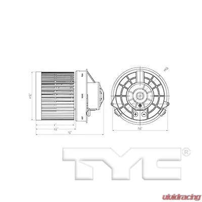 TYC Genera HVAC Blower Motor Nissan Front - 700285