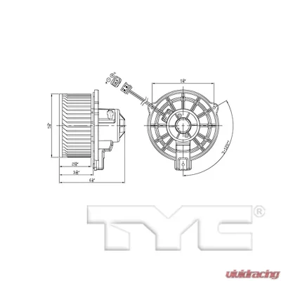 TYC Genera HVAC Blower Motor Front - 700286