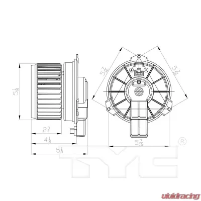 TYC Genera HVAC Blower Motor Honda Pilot Rear 2009-2015 - 700297